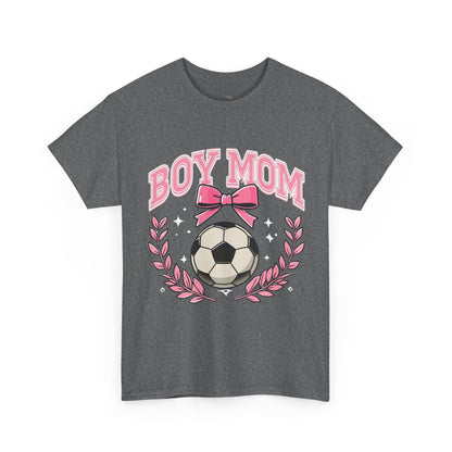 Boy Mom T-Shirt — Pink Laurel Bow