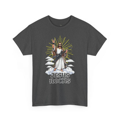 Jesus Rocks T‑Shirt — Rock & Faith Graphic Tee