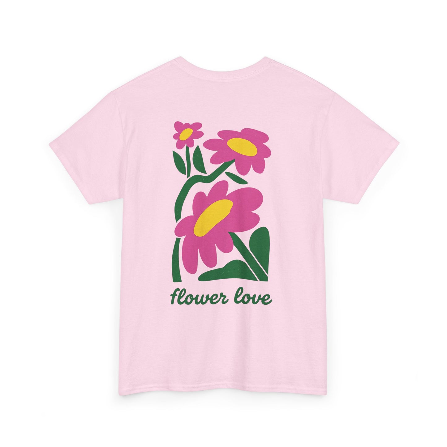 Flower Love T‑Shirt — Retro Pink Floral Graphic Tee