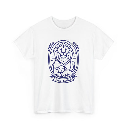 The Lamb Crewneck T‑Shirt — Lion & Lamb Faith Graphic Tee