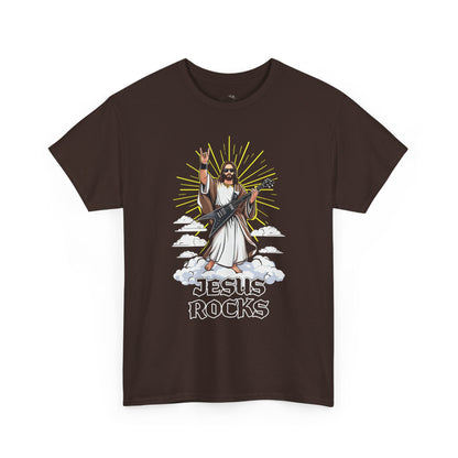 Jesus Rocks T‑Shirt — Rock & Faith Graphic Tee