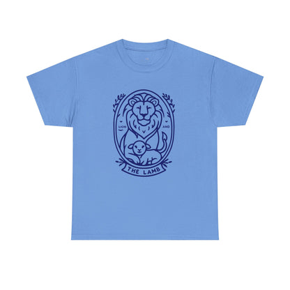 The Lamb Crewneck T‑Shirt — Lion & Lamb Faith Graphic Tee