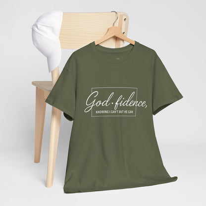 God-fidence Unisex Tee — Inspirational Christian Script T-Shirt