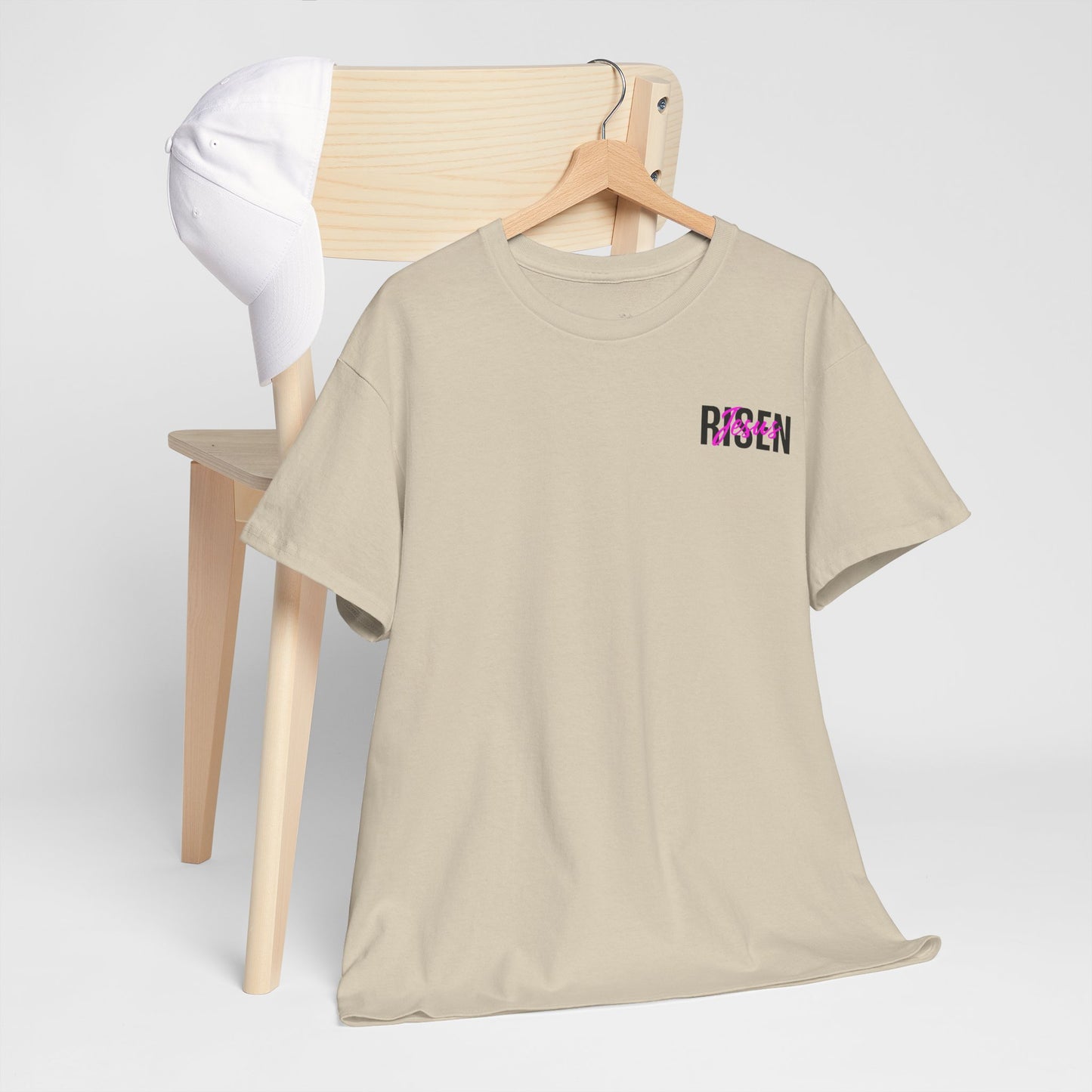 Christian 'Risen' PINK T-Shirt — Jesus Crown of Thorns Resurrection Tee