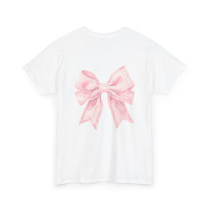 Feeling Bonita Tee — Pink Bow Graphic Cotton T‑Shirt