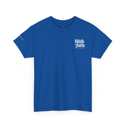 Walk by Faith T-Shirt — Christian Verse 2 Corinthians 5:7 Tee