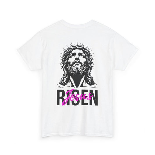 Christian 'Risen' PINK T-Shirt — Jesus Crown of Thorns Resurrection Tee