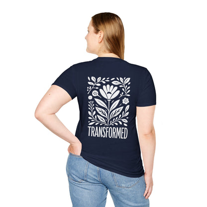 Floral Inspirational 'Transformed' Graphic Tee