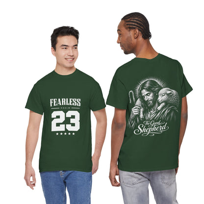 Fearless Psalm 23 Unisex T-Shirt — The Good Shepherd Christian Tee