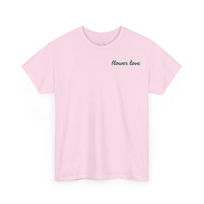 Flower Love T‑Shirt — Retro Pink Floral Graphic Tee