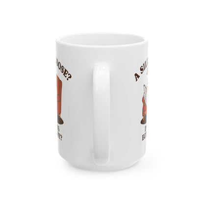 Funny Coffee Mug – “A silly goose? In this economy?” Retro Cartoon Design
