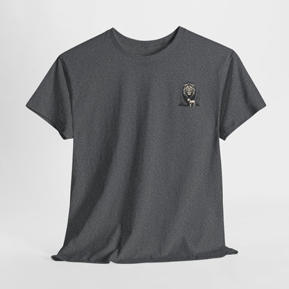Lion and Lamb Graphic Tee — Protective Lion with Lamb Illustration