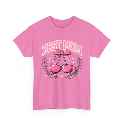 Best Mom Cherry Tee — Cute Pink Mother's Day T-Shirt