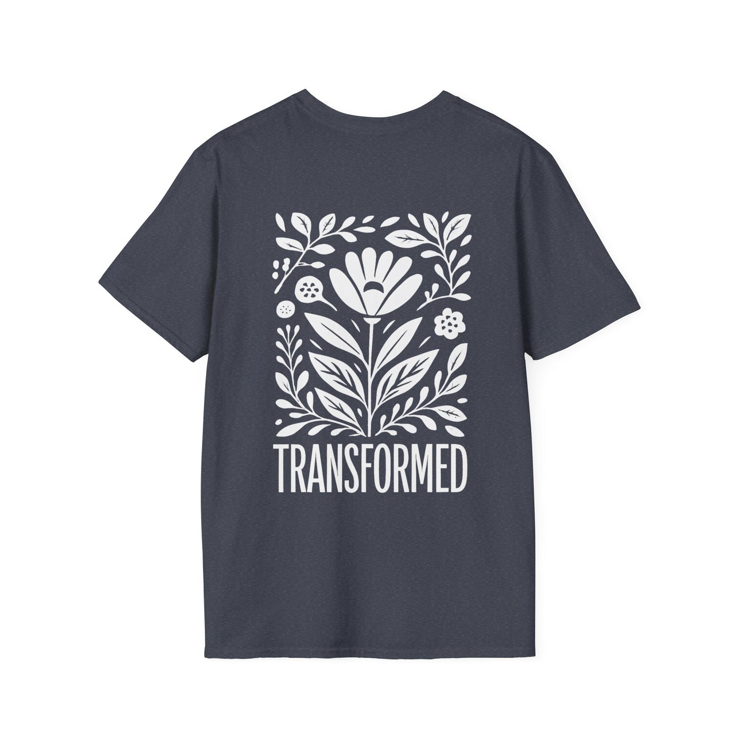 Floral Inspirational 'Transformed' Graphic Tee