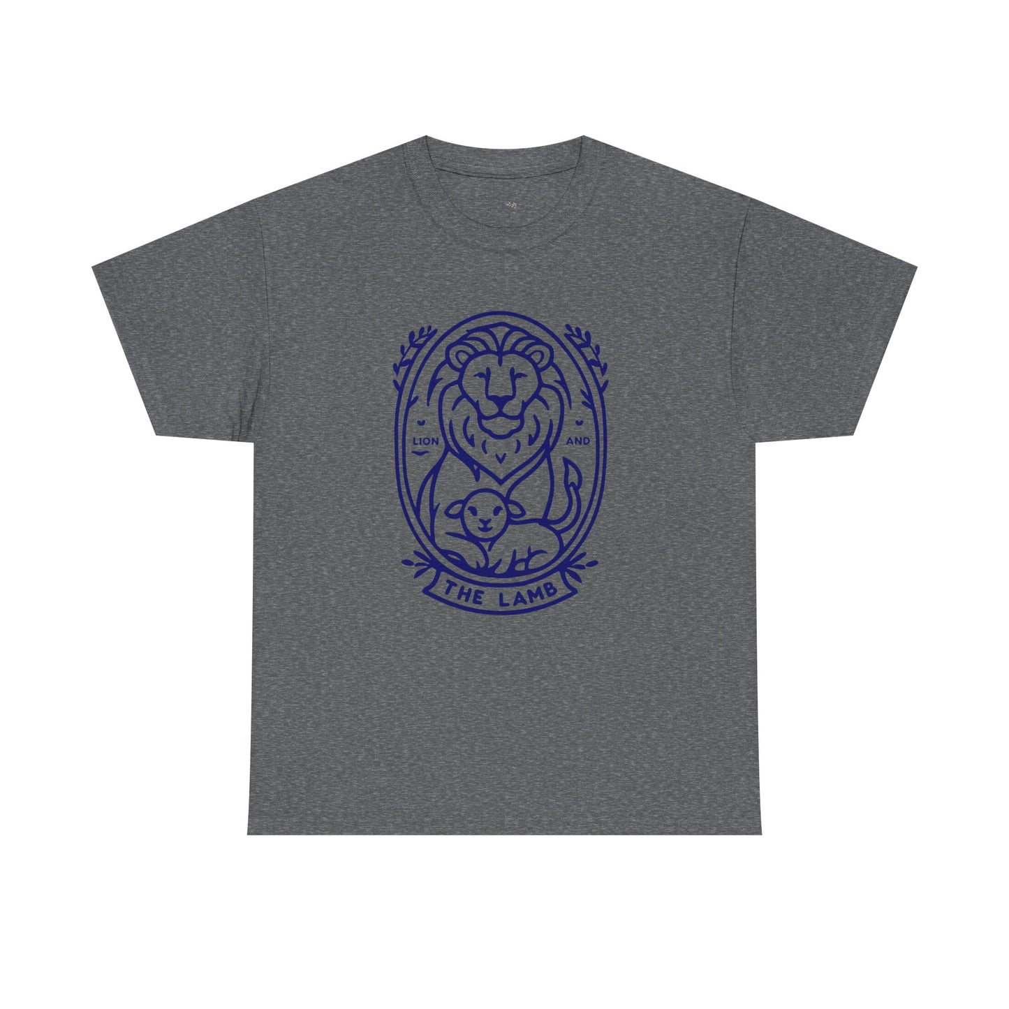 The Lamb Crewneck T‑Shirt — Lion & Lamb Faith Graphic Tee