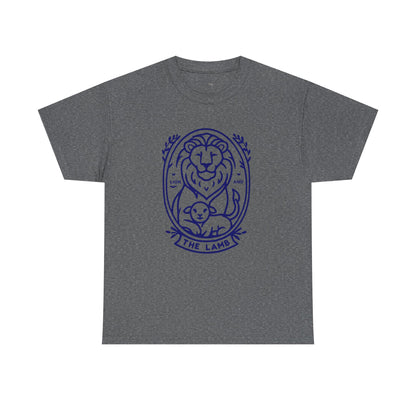 The Lamb Crewneck T‑Shirt — Lion & Lamb Faith Graphic Tee
