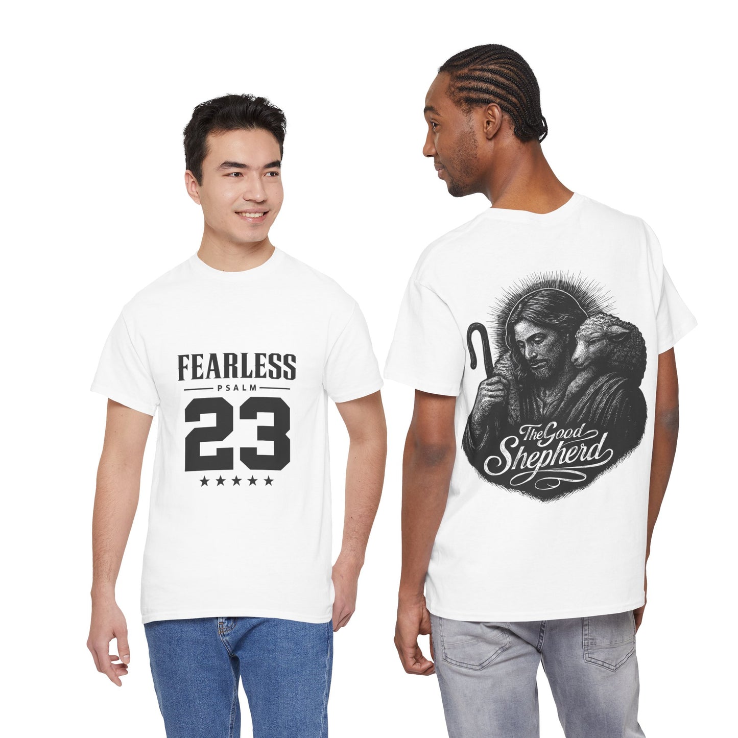 Fearless Psalm 23 Unisex T-Shirt — The Good Shepherd Christian Tee