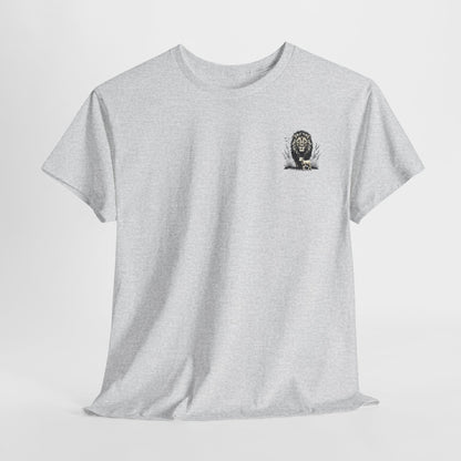 Lion and Lamb Graphic Tee — Protective Lion with Lamb Illustration
