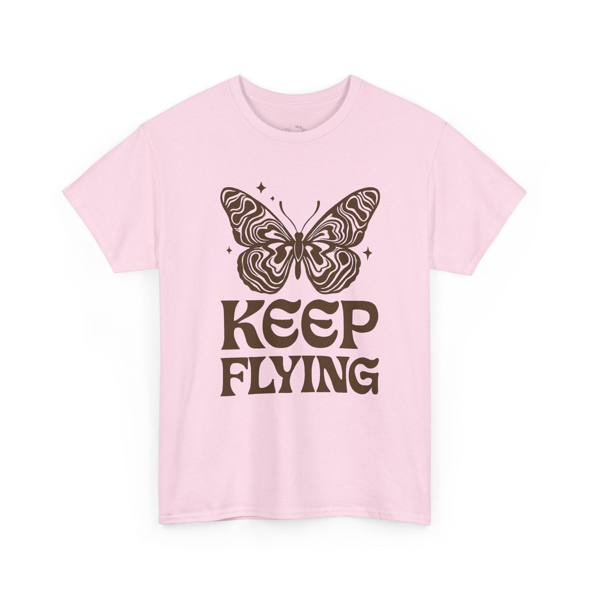 Keep Flying Butterfly Tee — Retro Motivational Graphic Shirt
