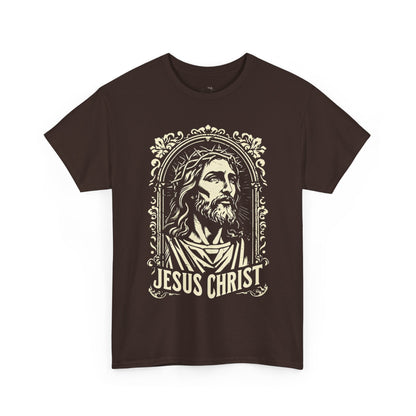 Jesus Christ Front Graphic Tee - Vintage Ornate T-Shirt