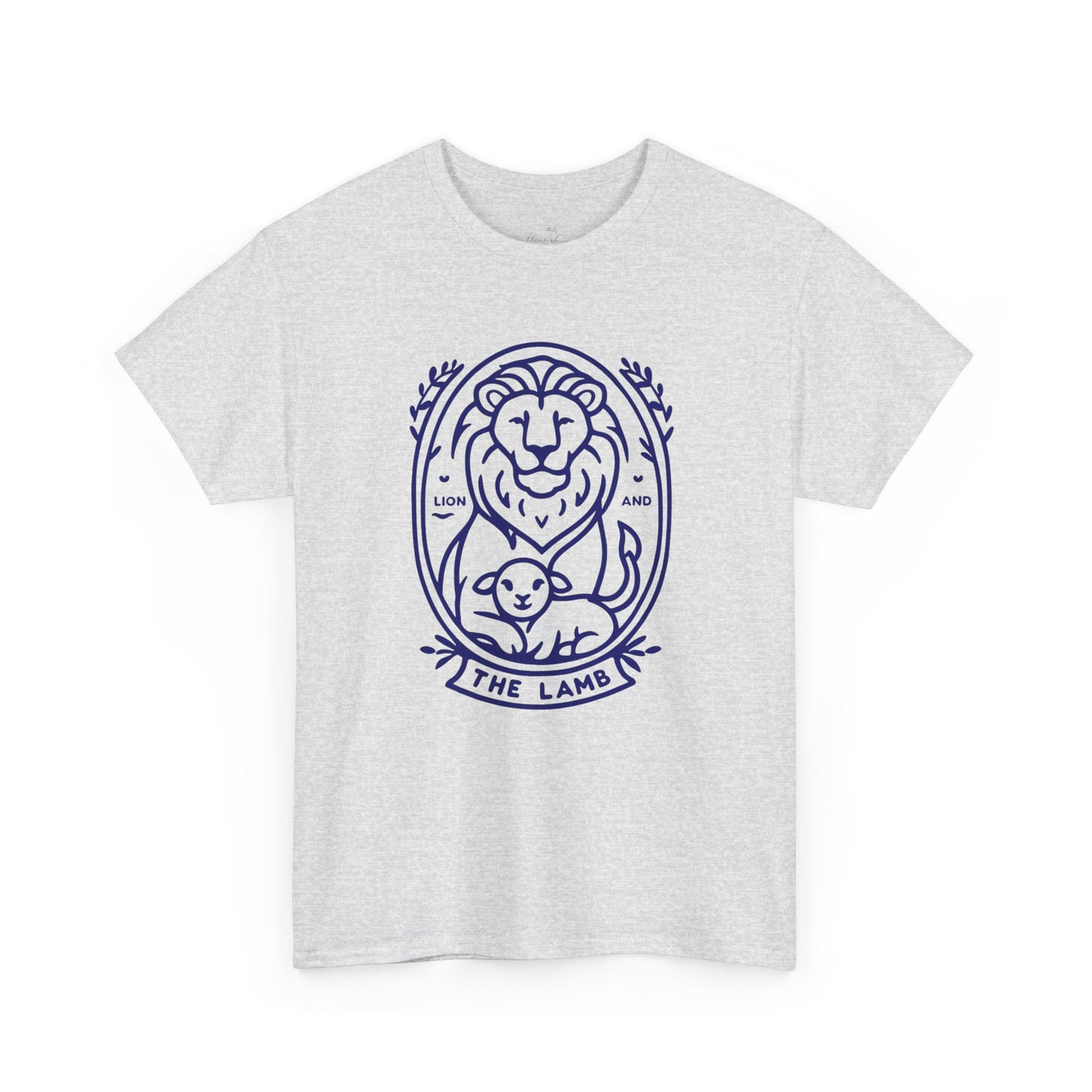 The Lamb Crewneck T‑Shirt — Lion & Lamb Faith Graphic Tee