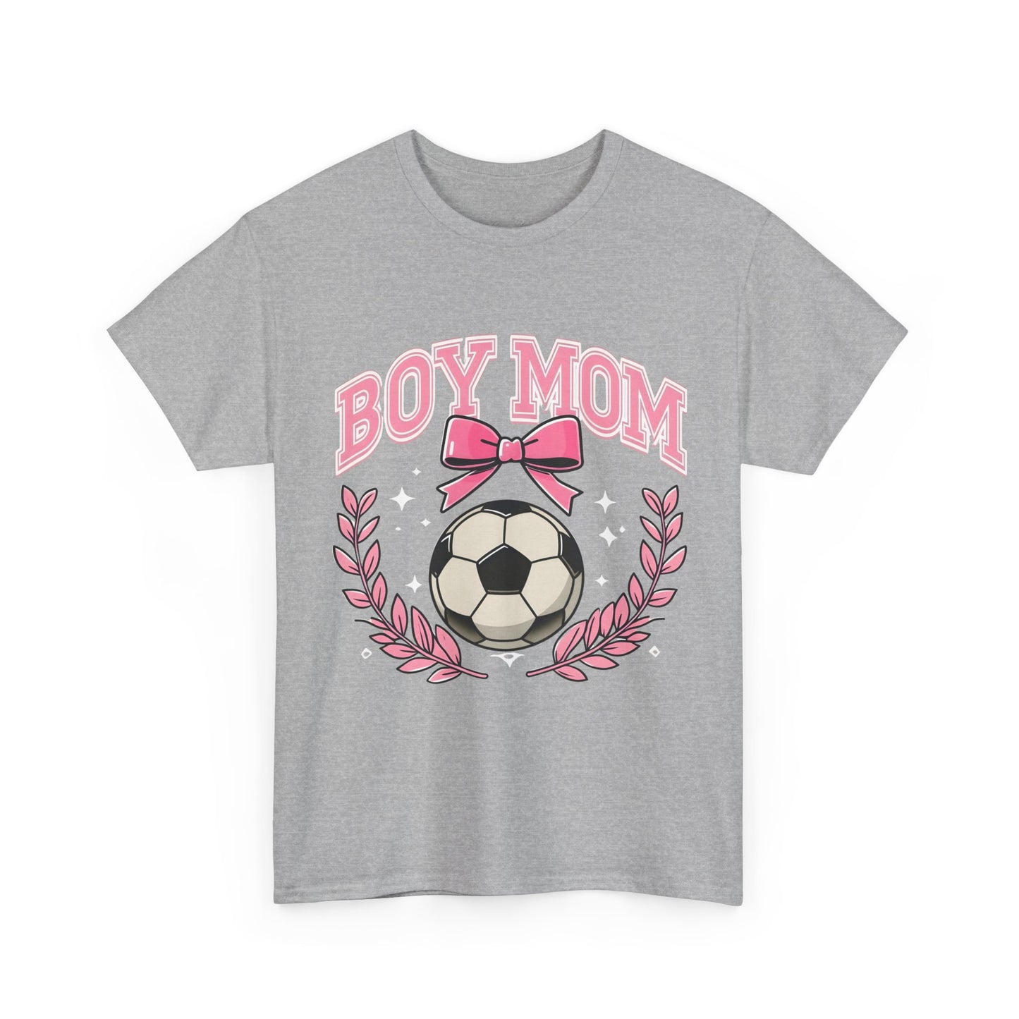 Boy Mom T-Shirt — Pink Laurel Bow