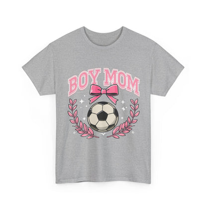Boy Mom T-Shirt — Pink Laurel Bow