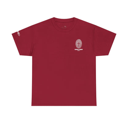 Belong to Christ T-Shirt — Christian Cross Fingerprint Tee (Isaiah 43:1)