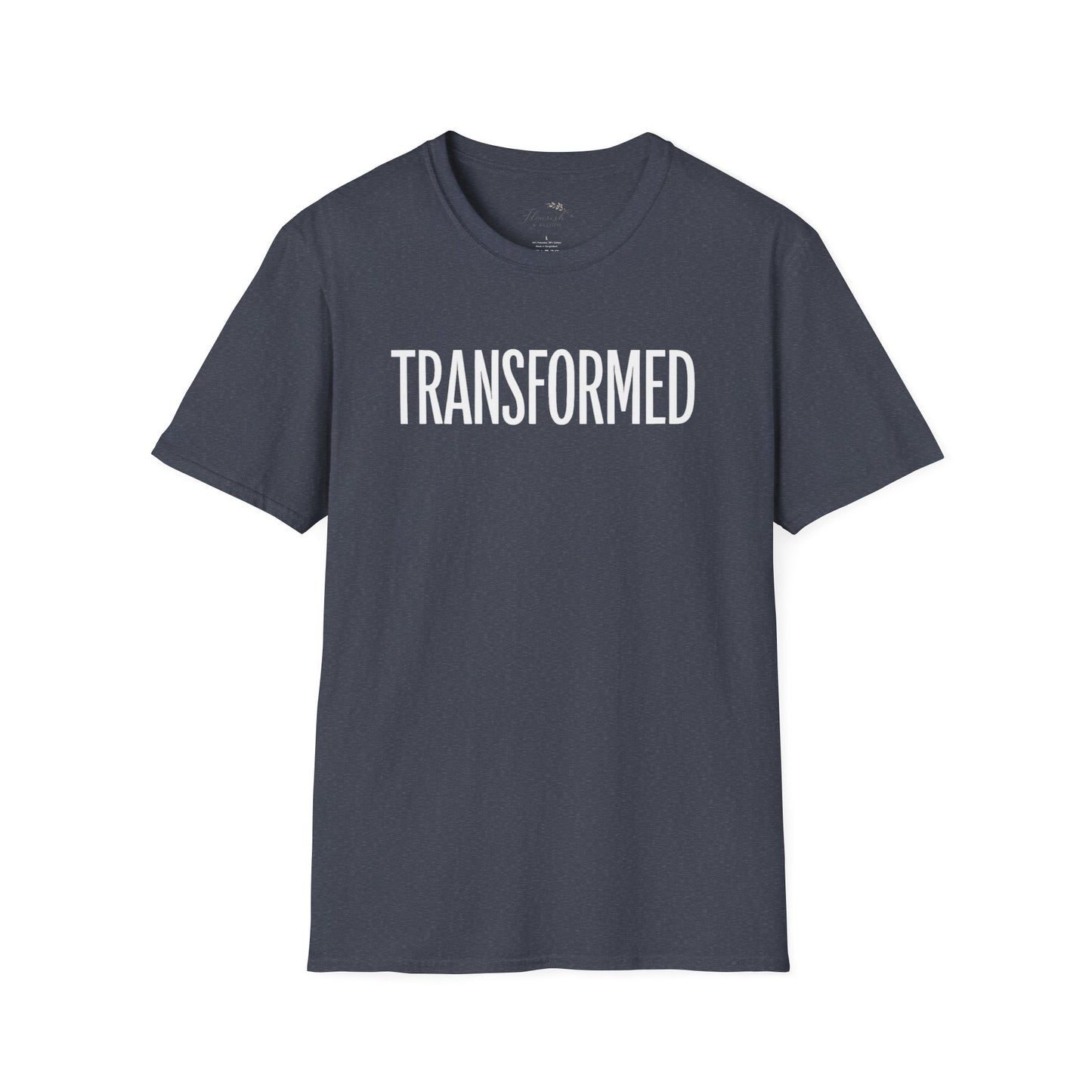 Floral Inspirational 'Transformed' Graphic Tee