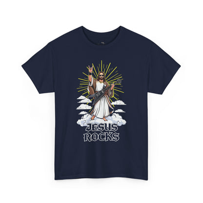 Jesus Rocks T‑Shirt — Rock & Faith Graphic Tee