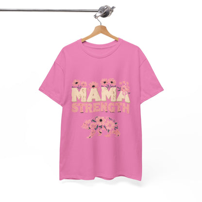 Mama Strength T-Shirt — Floral Mama Bear Tee for Mothers, Mother’s Day Gift