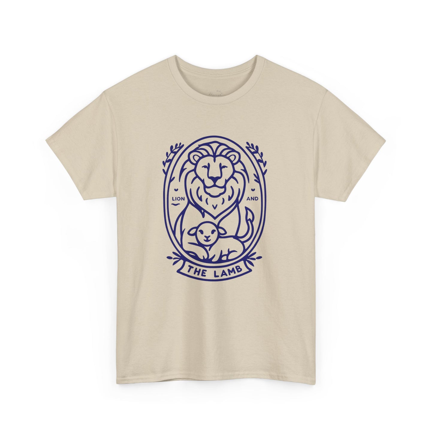 The Lamb Crewneck T‑Shirt — Lion & Lamb Faith Graphic Tee