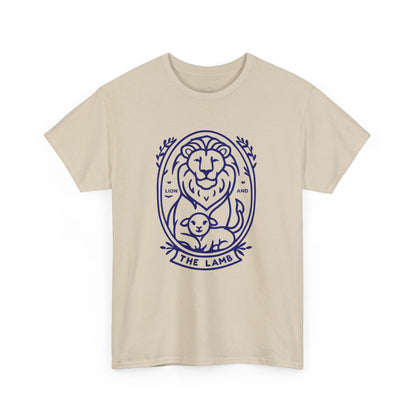 The Lamb Crewneck T‑Shirt — Lion & Lamb Faith Graphic Tee