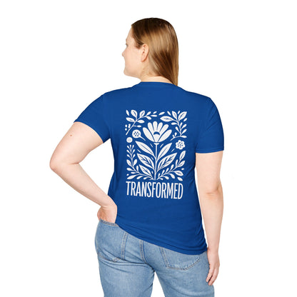 Floral Inspirational 'Transformed' Graphic Tee