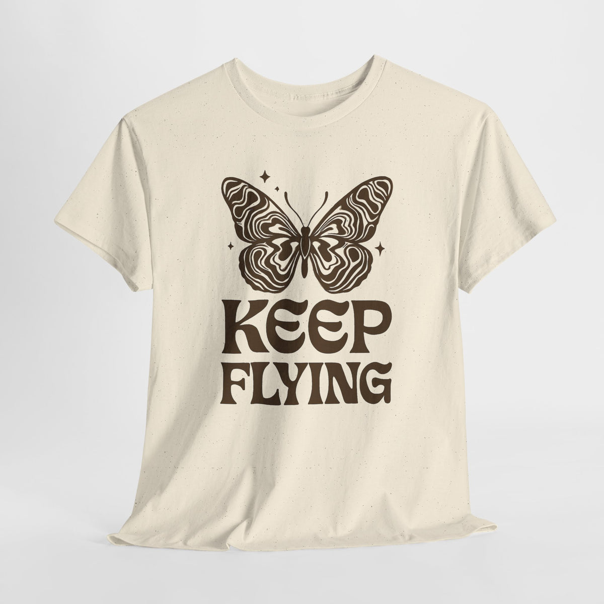 Keep Flying Butterfly Tee — Retro Motivational Graphic Shirt