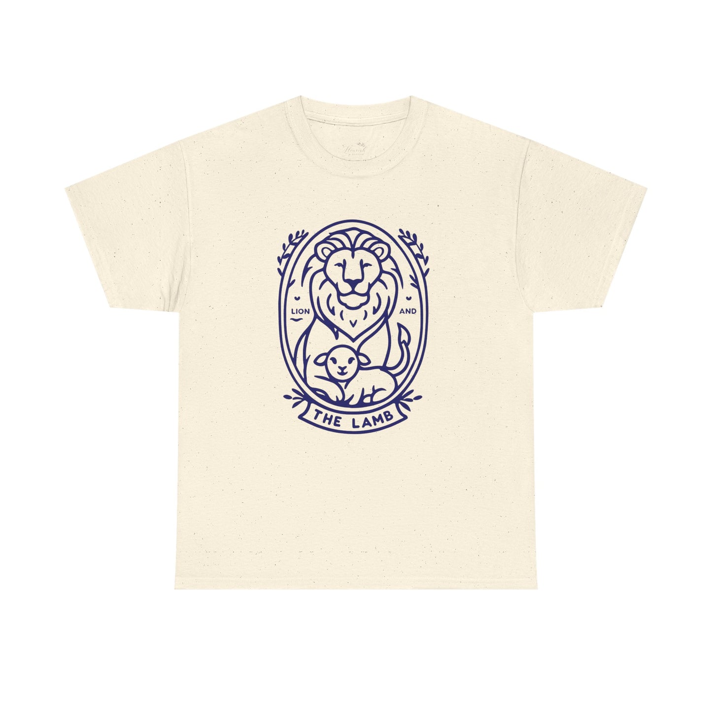 The Lamb Crewneck T‑Shirt — Lion & Lamb Faith Graphic Tee
