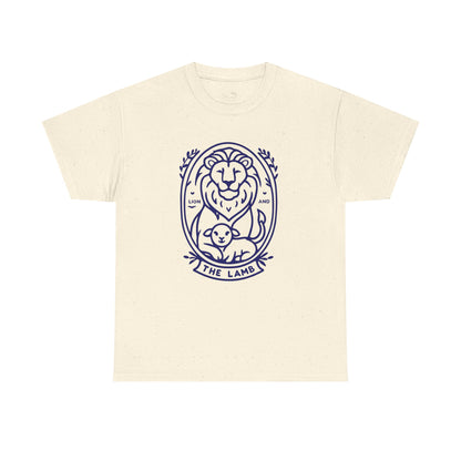 The Lamb Crewneck T‑Shirt — Lion & Lamb Faith Graphic Tee