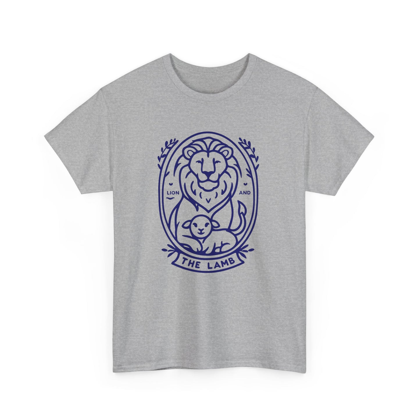 The Lamb Crewneck T‑Shirt — Lion & Lamb Faith Graphic Tee