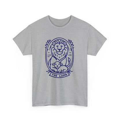 The Lamb Crewneck T‑Shirt — Lion & Lamb Faith Graphic Tee
