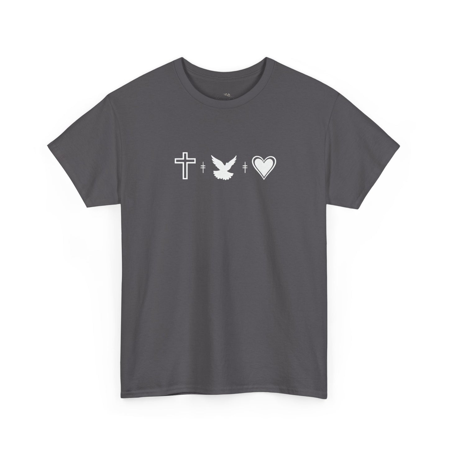 Worship Tee — "I Was Built to Worship" Christian Cross + Dove + Heart T‑Shirt