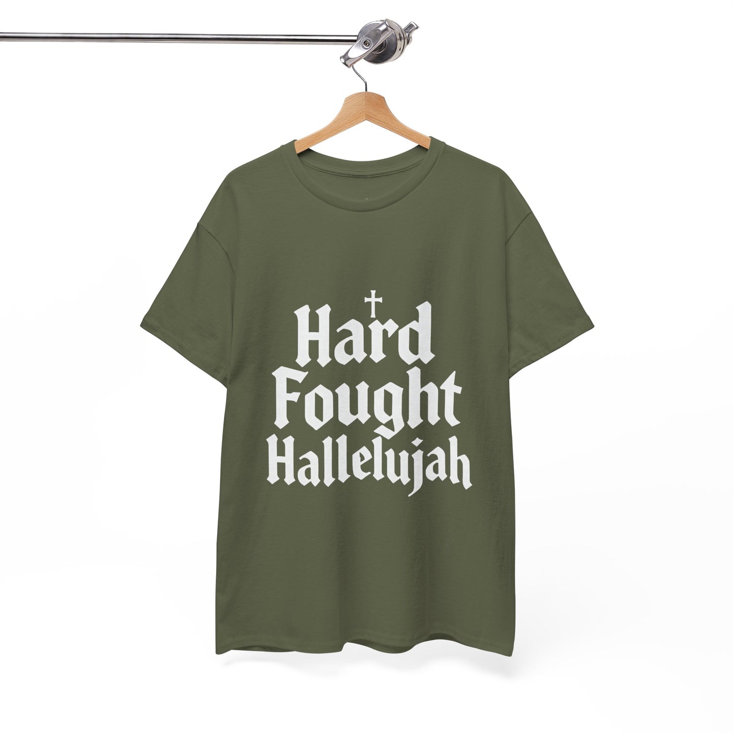 Hard Fought Hallelujah Tee – Christian Inspirational Gospel T-Shirtb (UNISEX)