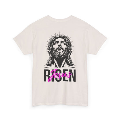 Christian 'Risen' PINK T-Shirt — Jesus Crown of Thorns Resurrection Tee