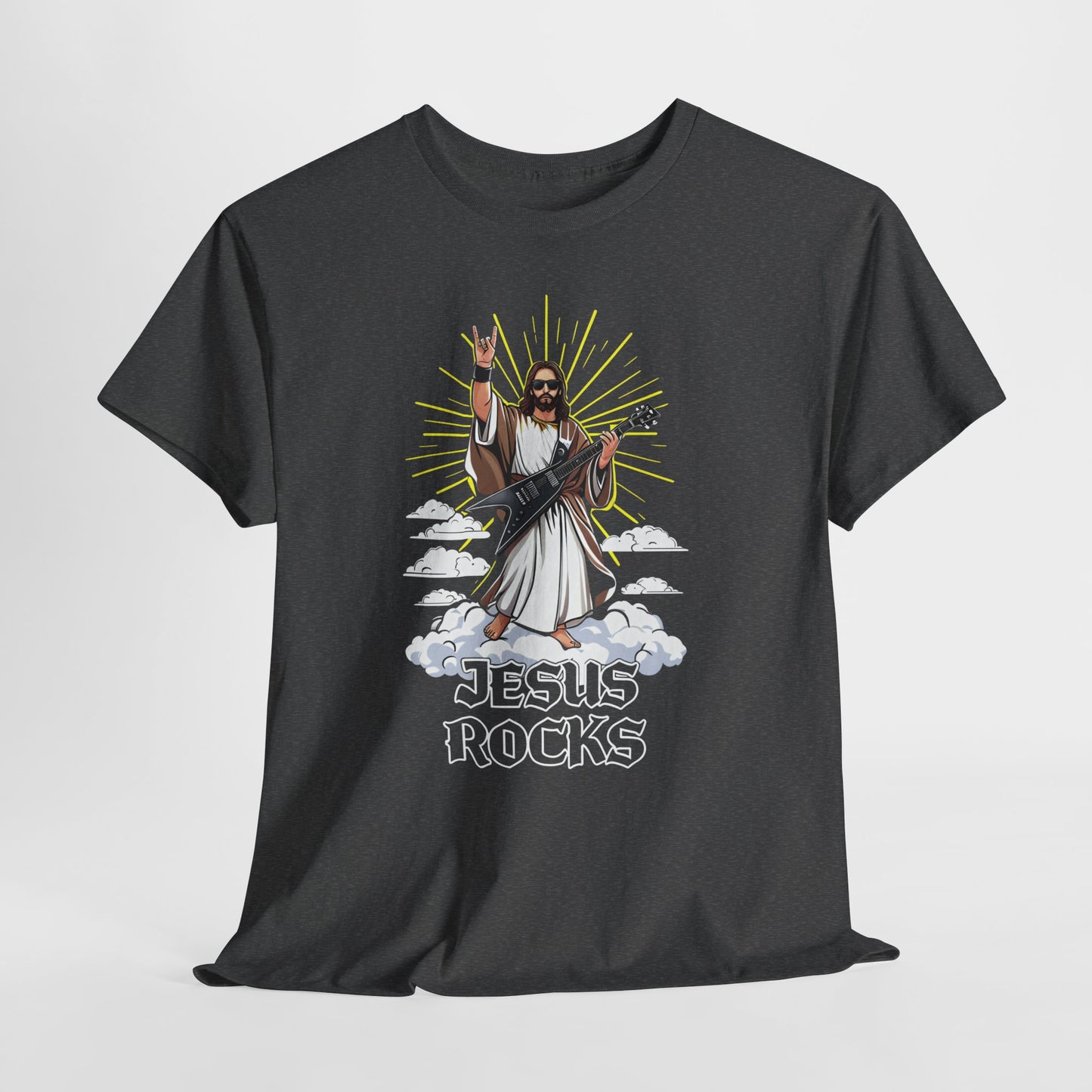 Jesus Rocks T‑Shirt — Rock & Faith Graphic Tee