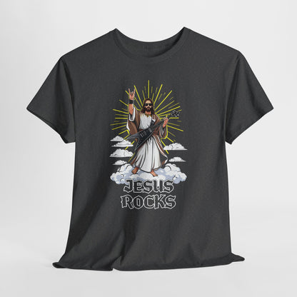 Jesus Rocks T‑Shirt — Rock & Faith Graphic Tee
