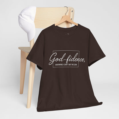 God-fidence Unisex Tee — Inspirational Christian Script T-Shirt