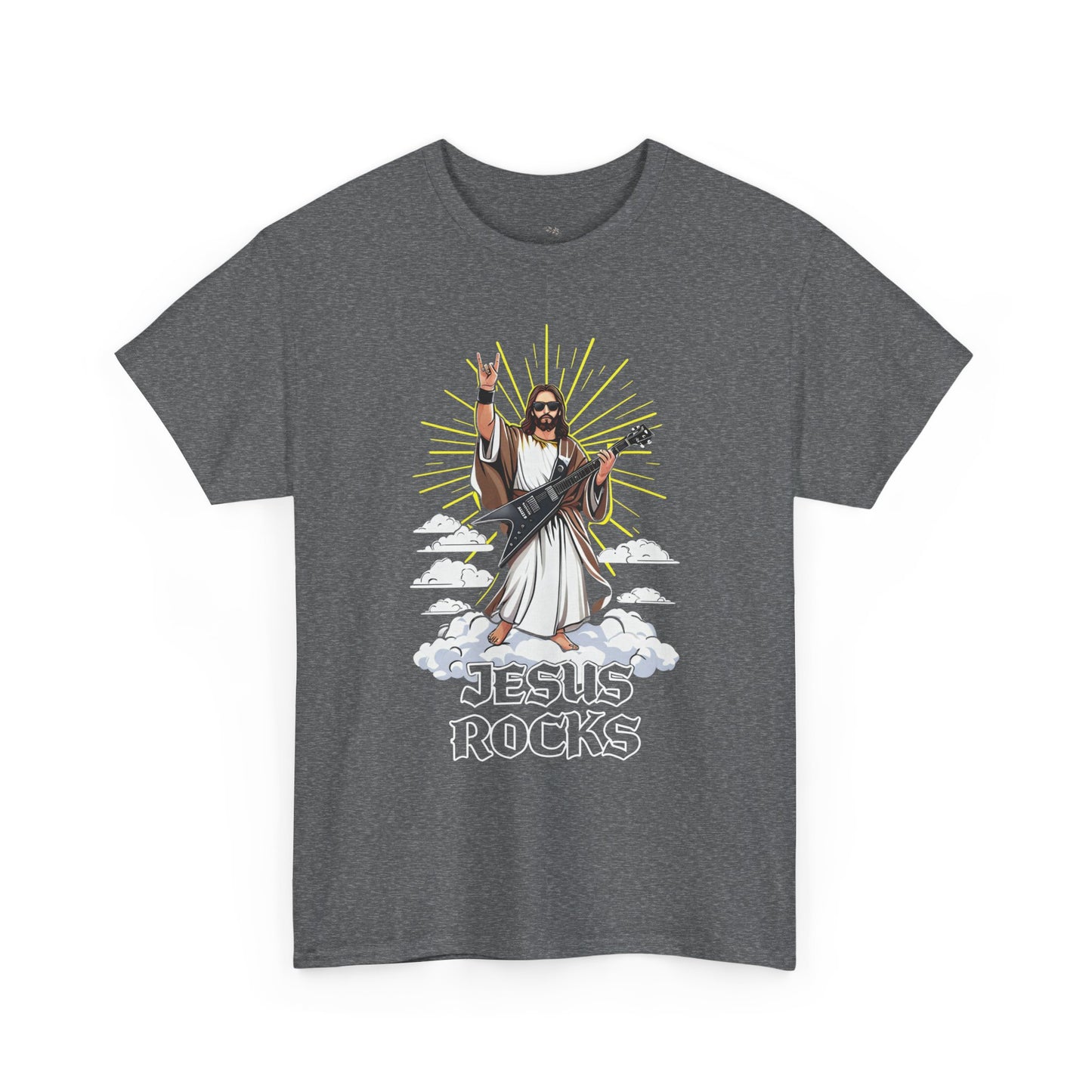 Jesus Rocks T‑Shirt — Rock & Faith Graphic Tee
