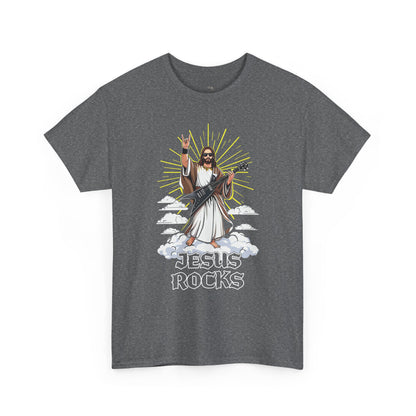 Jesus Rocks T‑Shirt — Rock & Faith Graphic Tee