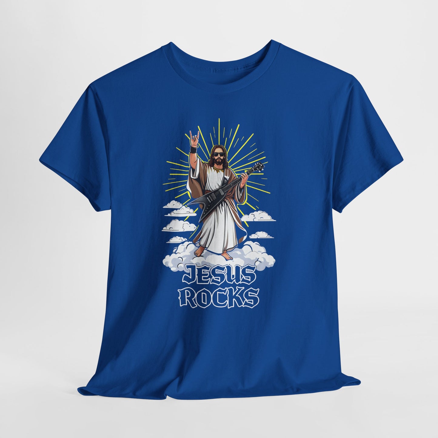 Jesus Rocks T‑Shirt — Rock & Faith Graphic Tee