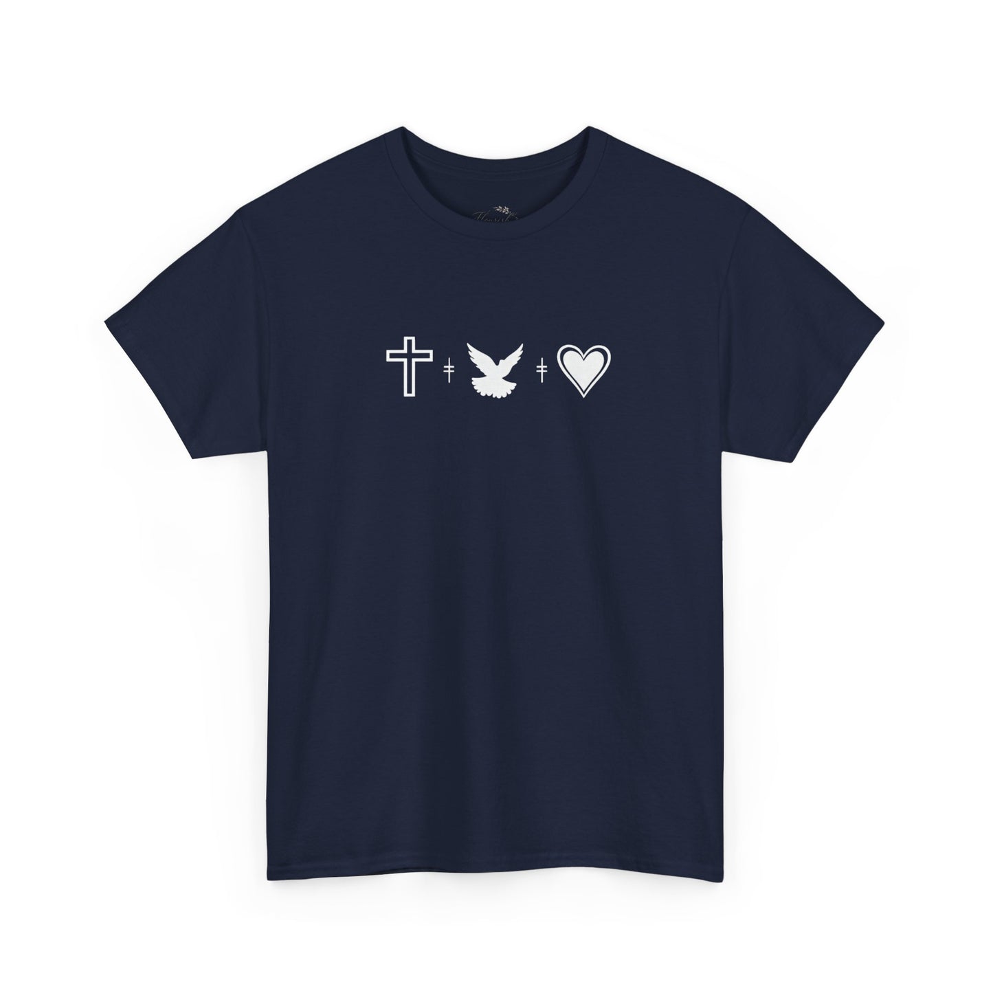 Worship Tee — "I Was Built to Worship" Christian Cross + Dove + Heart T‑Shirt
