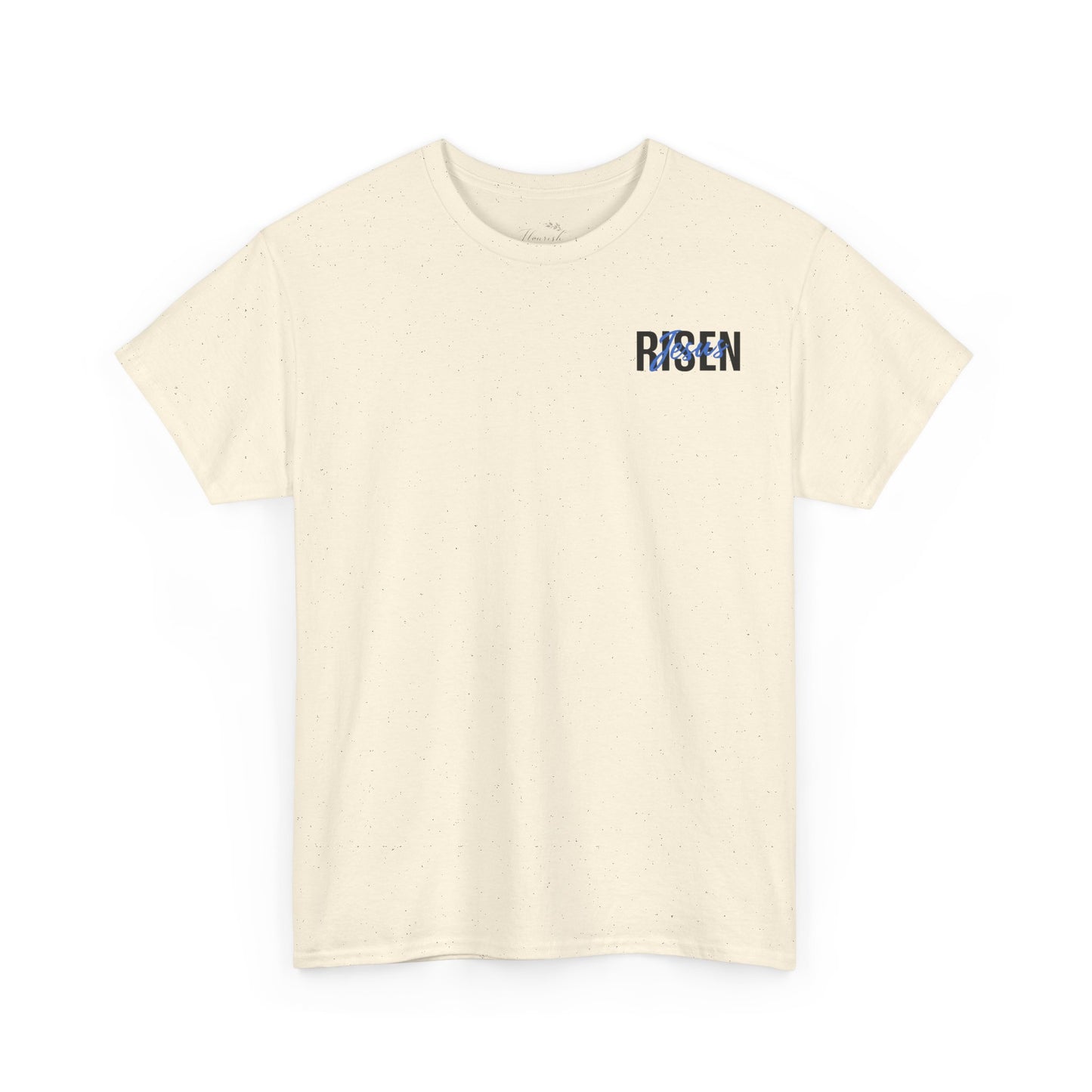 BLUE Risen Jesus Tee — Christian Easter Shirt with Crown of Thorns Design